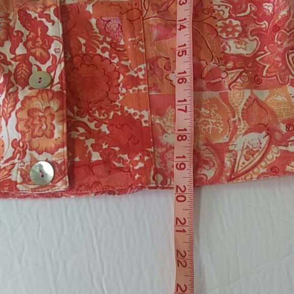 Coldwater Creek Cotton Button Front Blazer Jacket Shell Buttons Petite Small - Picture 10 of 11